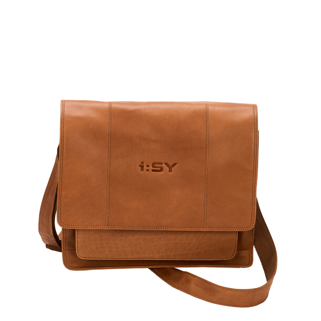 i:SY Leather Bag Cognac